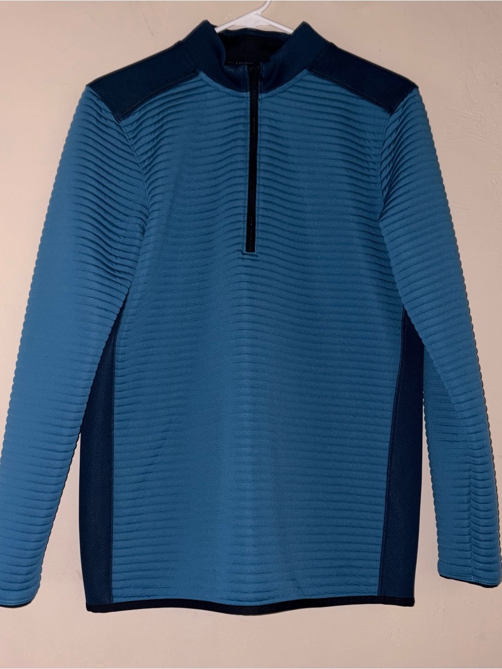 Under armour golf Blue Textured quarter -Zip Pullover S